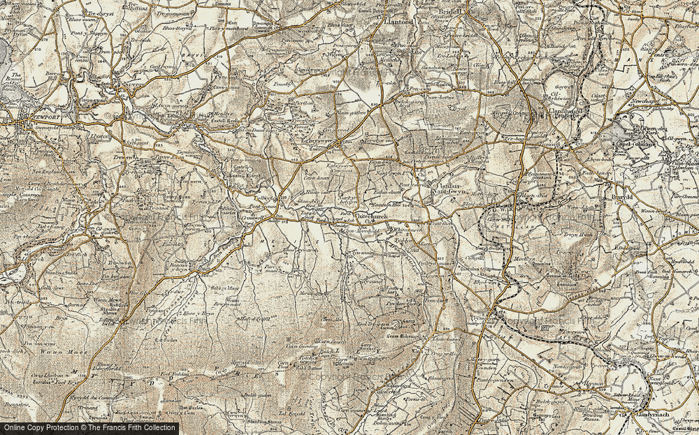 Old Map of Pontyglasier, 1901 in 1901
