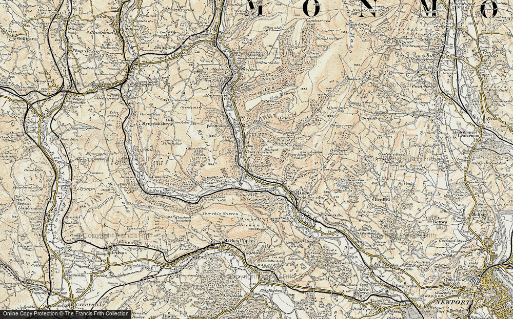 Old Map of Pontywaun, 1899-1900 in 1899-1900