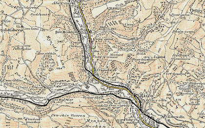 Old map of Pontywaun in 1899-1900