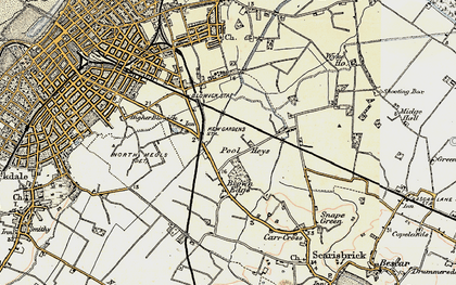 Old map of Pool Hey in 1902-1903