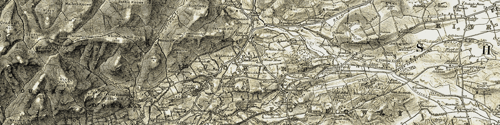 Old map of Wester Moss in 1904-1908