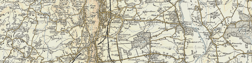 Old map of Poolbrook in 1899-1901