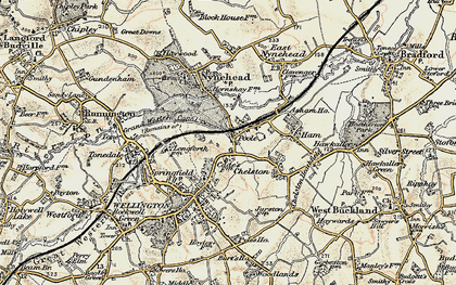 Old map of Poole in 1898-1900