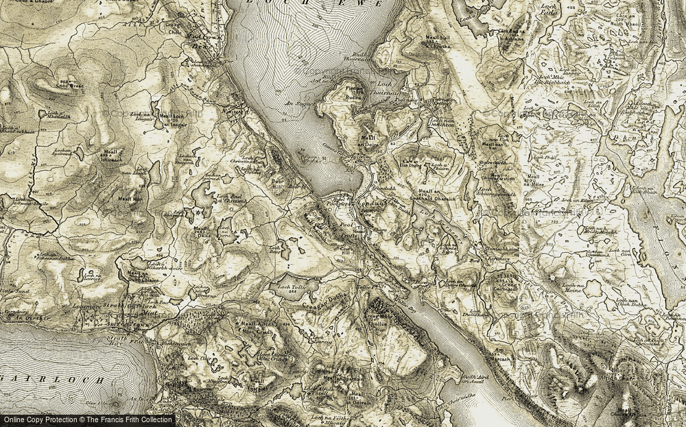 Old Map of Historic Map covering Boor in 1908-1910