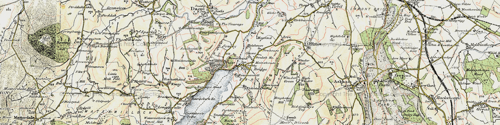 Old map of Pooley Bridge in 1901-1904