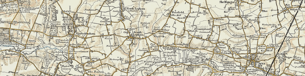 Old map of Pooley Street in 1901