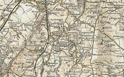 Old map of Poolfold in 1902-1903