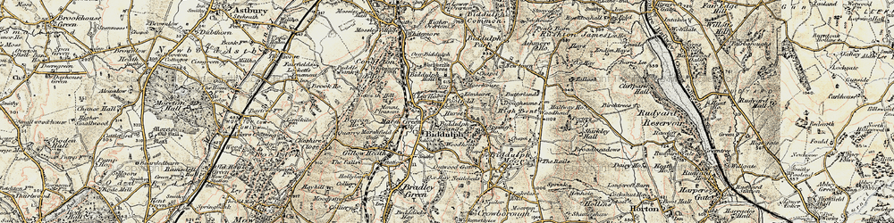 Old map of Poolfold in 1902-1903
