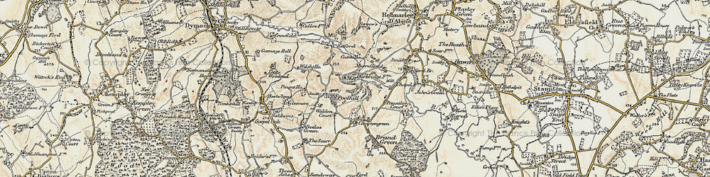 Old map of Poolhill in 1899-1900