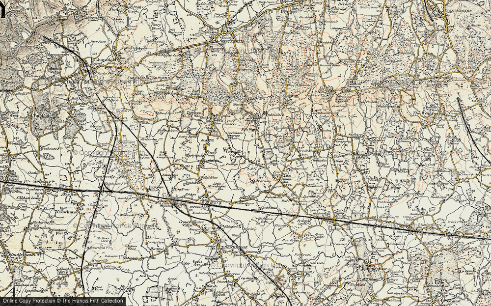 Old Map of Pootings, 1898-1902 in 1898-1902