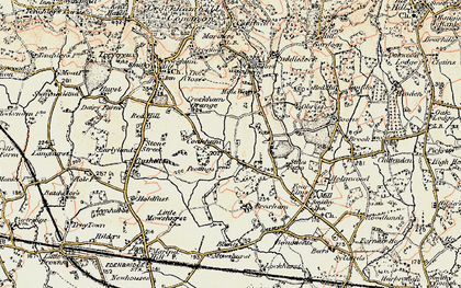 Old map of Pootings in 1898-1902