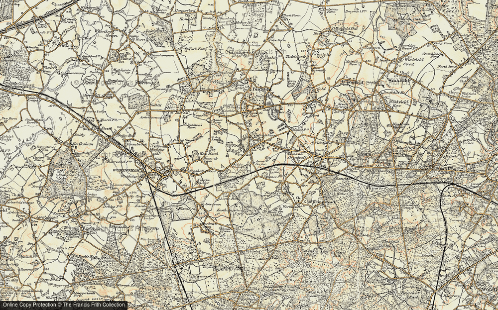 Old Map of Popeswood, 1897-1909 in 1897-1909