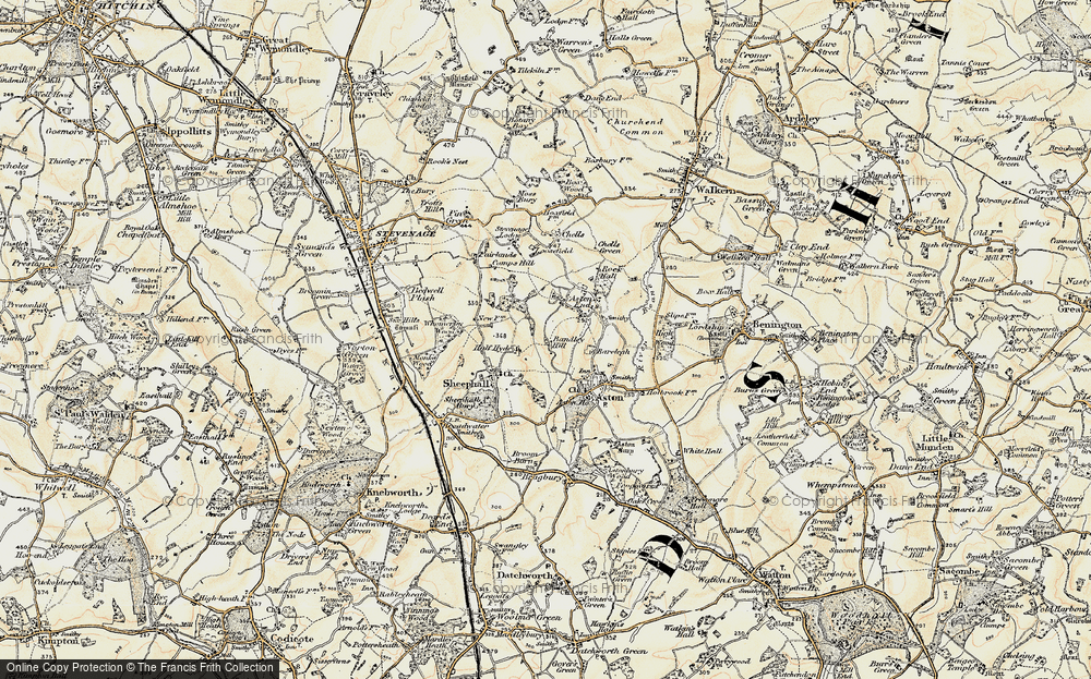 Old Map of Poplars, 1898-1899 in 1898-1899