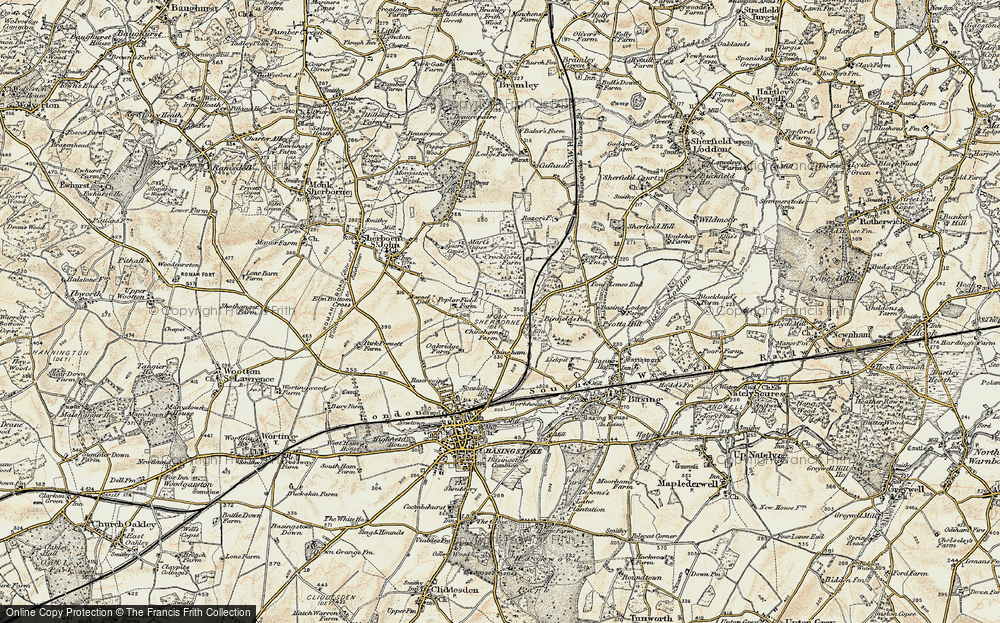 Old Map of Popley, 1897-1900 in 1897-1900