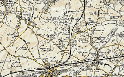 Old map of Popley in 1897-1900