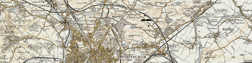 Old map of Porchester in 1902-1903