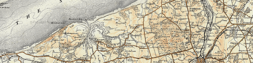 Old map of Porchfield in 1899-1909