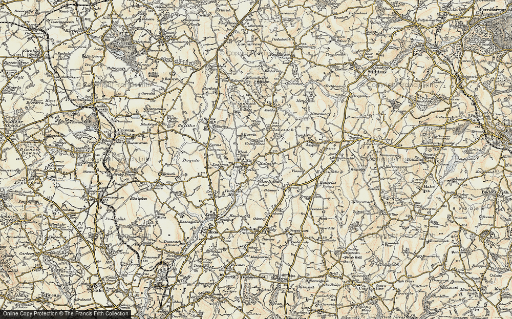 Old Map of Porkellis, 1900 in 1900