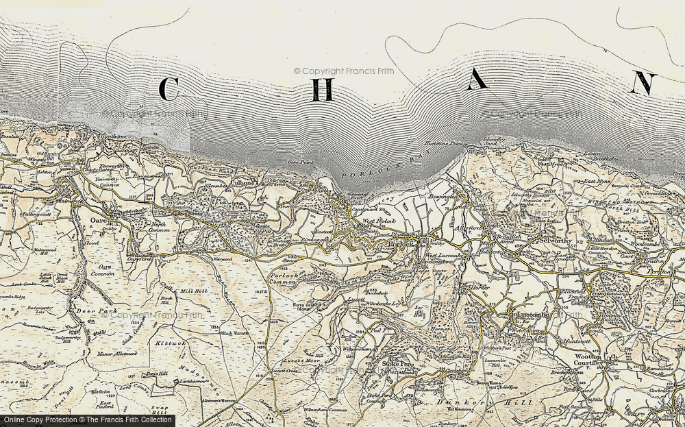 Old Map of Porlock Weir, 1900 in 1900