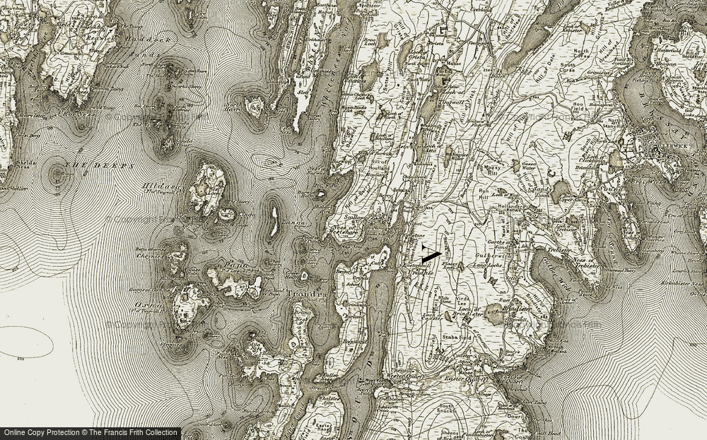 Old Map of Historic Map covering Langa in 1911-1912