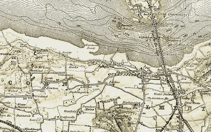Old map of Port Edgar in 1903-1906