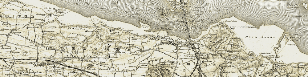 Old map of Port Edgar in 1903-1906