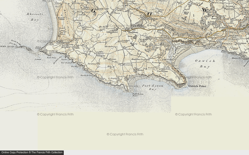 Old Map of Port-Eynon, 1900-1901 in 1900-1901