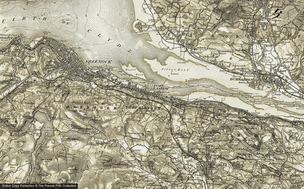 Old Map of Port Glasgow, 1905-1907 in 1905-1907