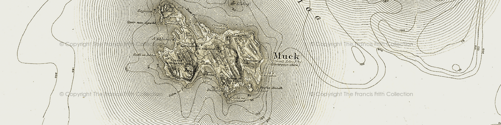 Old map of Port Mòr in 1906-1908