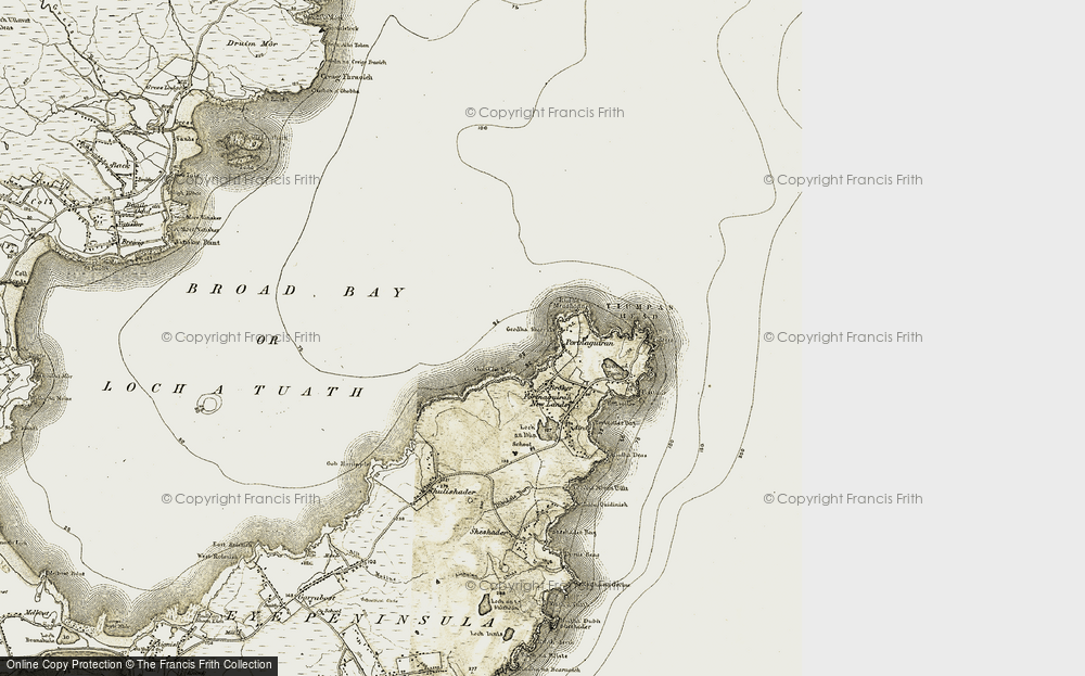 Old Map of Port nan Giuran, 1909-1911 in 1909-1911