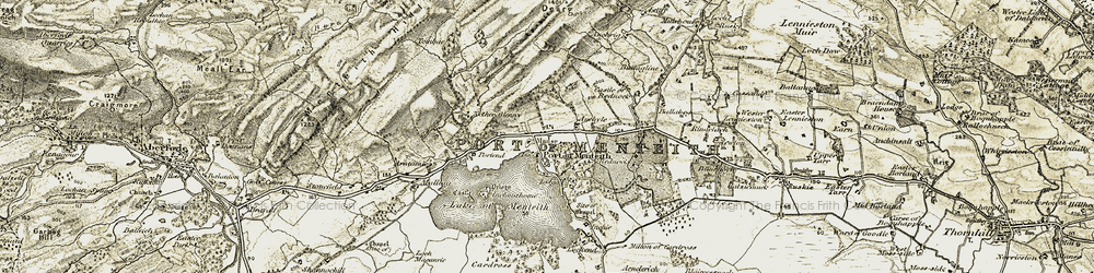 Old map of Port of Menteith in 1904-1907