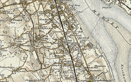 Old map of Port Sunlight in 1902-1903