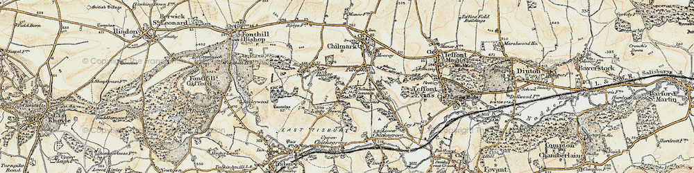Old map of Portash in 1897-1899