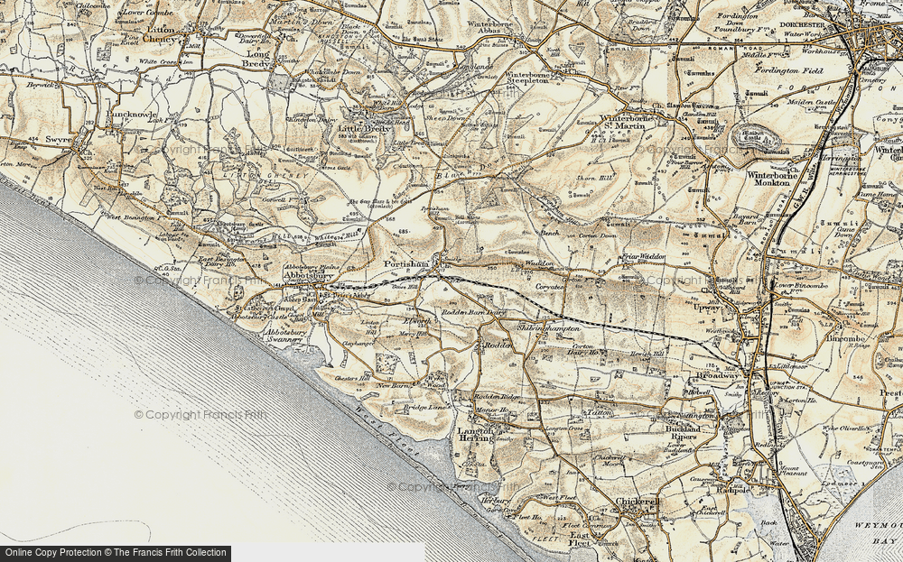 Old Map of Portesham, 1899 in 1899