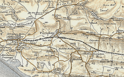 Old map of Portesham in 1899