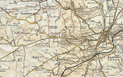 Old map of Portfield Gate in 1901-1912