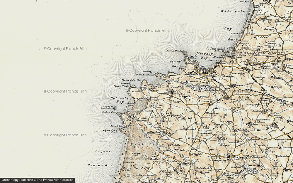 Old Map of Porth Joke, 1900 in 1900