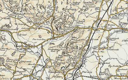 Old map of Porth-y-waen in 1902-1903