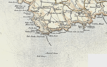 Old map of Black Carn in 1900