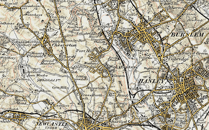 Old map of Porthill in 1902