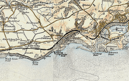 Old map of Porthkerry in 1899-1900