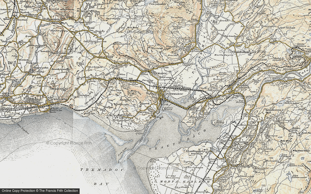 Old Map of Historic Map covering Bodawen in 1903
