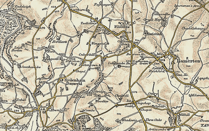 Old map of Wonwood in 1899-1900