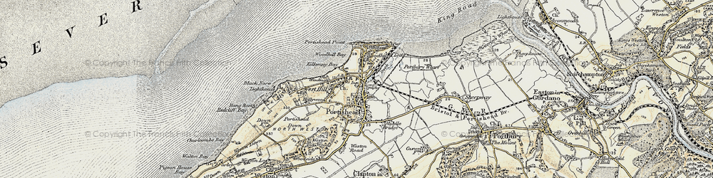 Old map of Portishead in 1899-1900
