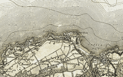 Old map of Portknockie in 1910