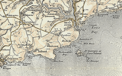 Old map of Portlooe in 1900