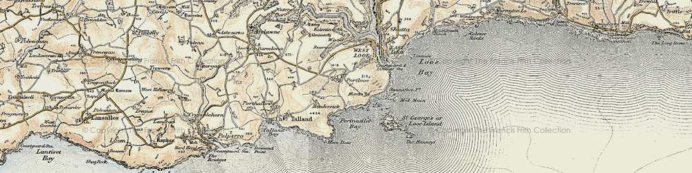 Old map of Portlooe in 1900