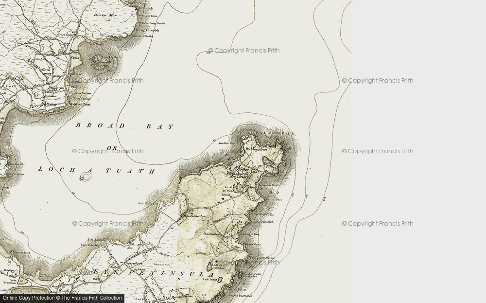 Old Map of Portnaguran, 1909-1911 in 1909-1911