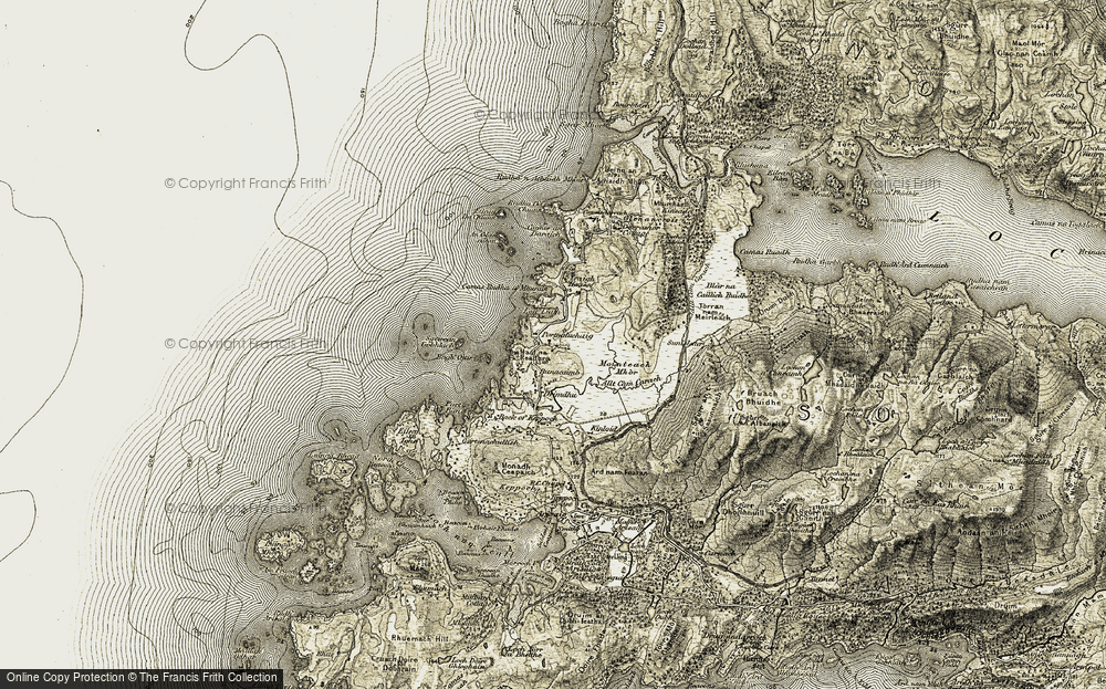 Old Map of Portnaluchaig, 1906-1908 in 1906-1908