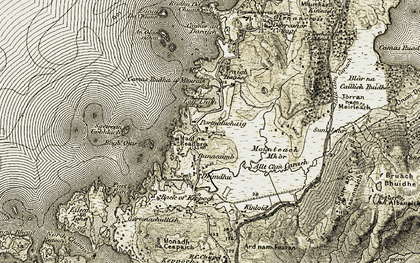 Old map of Bogh' Oitir in 1906-1908